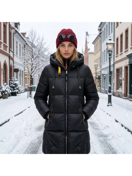 Długi płaszcz Parajumpers czarny