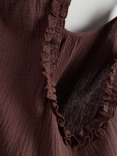 Reserved Пляжное пончо темно коричневий