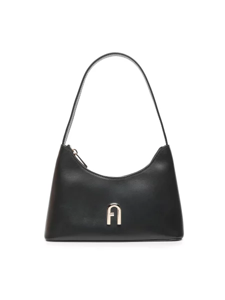 Kožna torba Furla crna