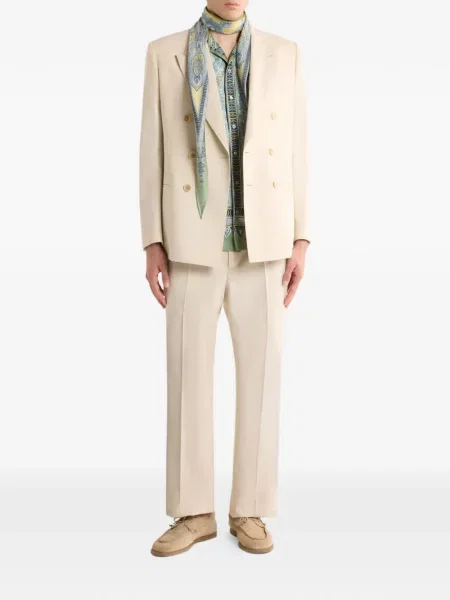 Pantaloni Etro plisate cu picior lat