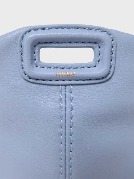 Шкіряна сумка Maje блакитна
