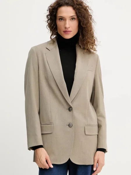 Marella sacou din lână un singur rând de uni verde