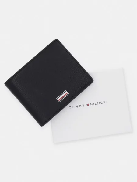Tommy Hilfiger портфейл мъжки от кожа черно