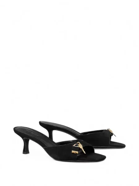 Sandale Tory Burch cu toc jos negru