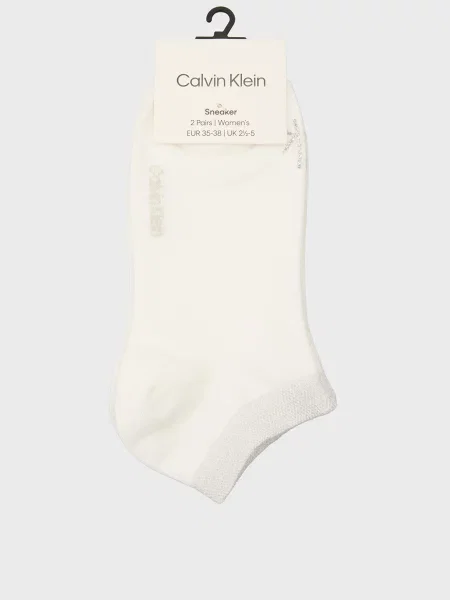 Носки Calvin Klein с автографом белые