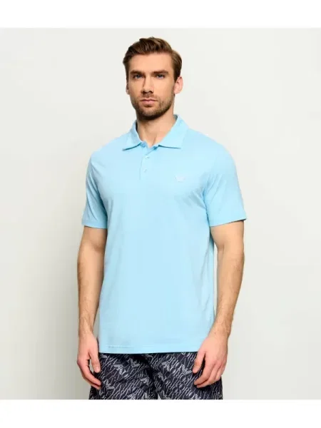 Tricou polo Emporio Armani albastru