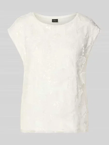 T-shirt z mieszanki krój regular fit S.oliver Black Label biała