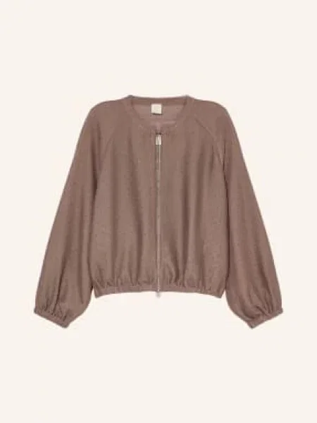 Marella Kurtka Z Kamieniami Ozdobnymi braun brązowa