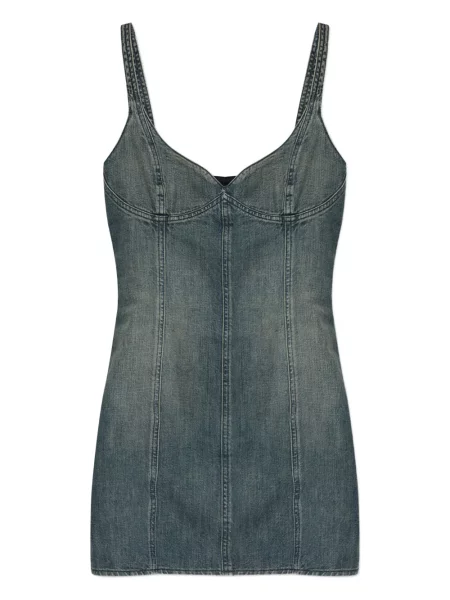 Rochie din denim Balenciaga albastru