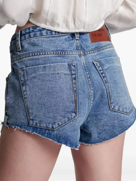 Pantaloni scurți din denim One Teaspoon albastru