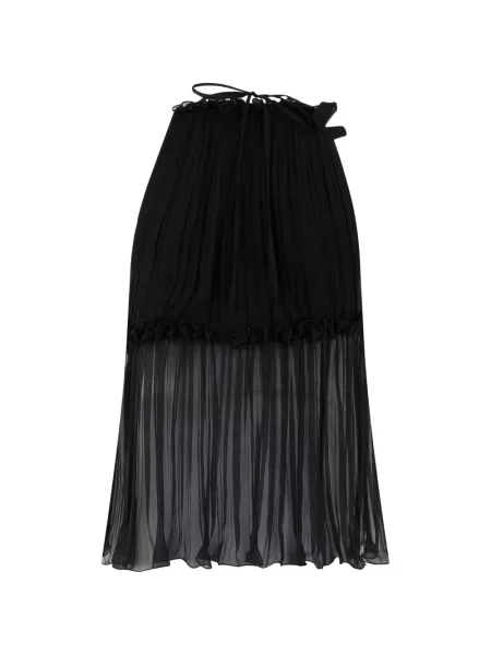 Top Alberta Ferretti cu volane negru