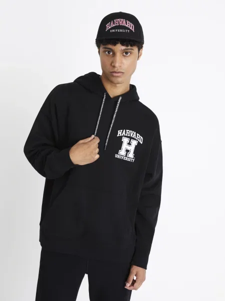 Суичър с качулка Celio черно