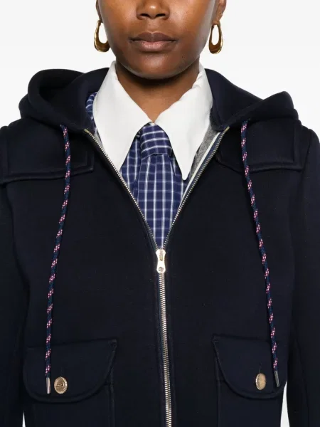 Geacă Sandro cu glugă albastru