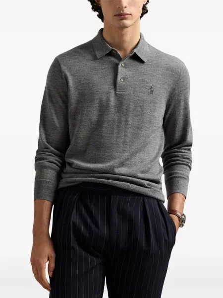 Ριγέ polo Polo Ralph Lauren με κουκούλα με αυτόγραφο λευκό