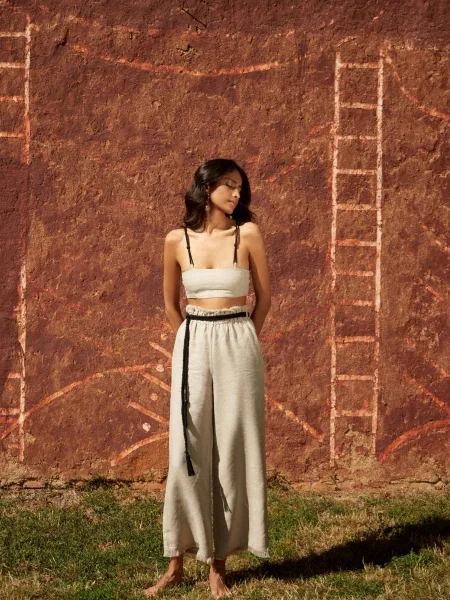 Лляні Кюлоти GNIZDO бежевий