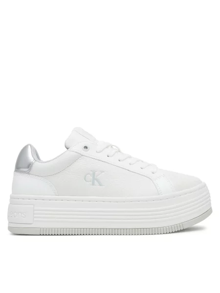 Αθλητικά Calvin Klein Jeans Bold Flatf Low Lace Mg λευκό