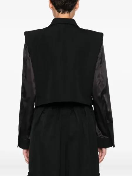 Geacă Noir Kei Ninomiya din satin negru