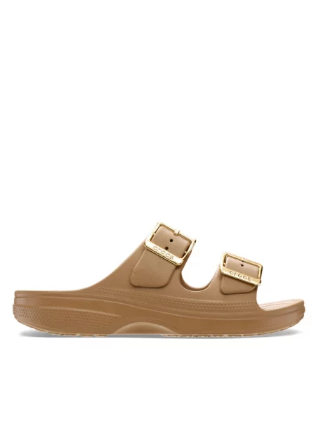 Klapki Crocs brązowe