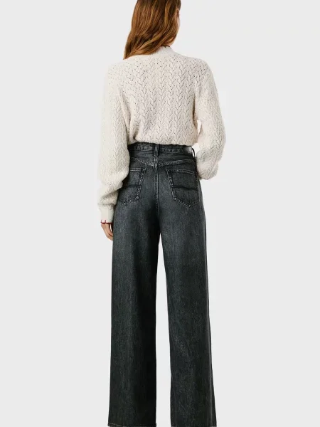 Широкие джинсы Pepe Jeans черные
