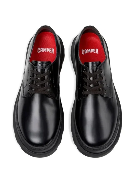 Ниски обувки Camper с връзки с дантела черно