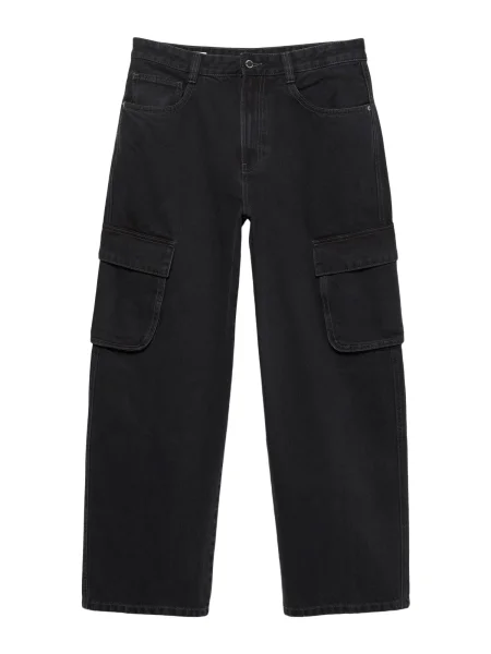 Pull&Bear Pantaloni eleganți denim negru