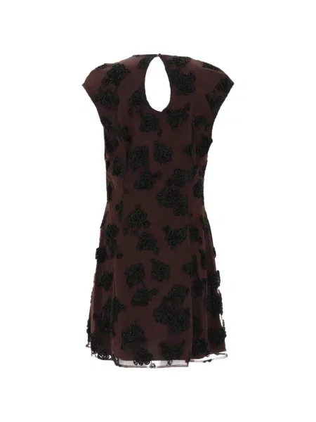 Rochie mini Rotate Birger Christensen cu model floral maro