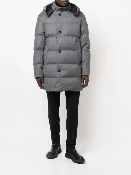 Pūkinė striukė Woolrich pilka