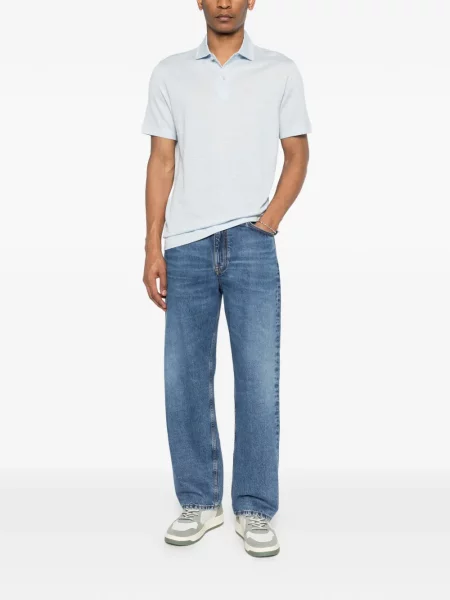 Tricou polo Boss scurt albastru