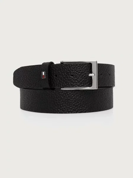 Tommy Hilfiger pasek skórzany czarny