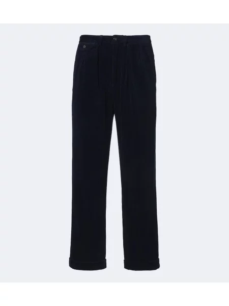 Pantaloni Polo Ralph Lauren de catifea cord albastru