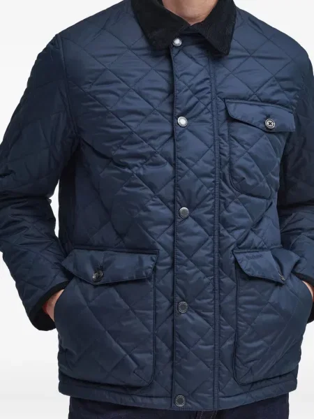 Gulerat matlasat geacă Barbour de catifea cord albastru