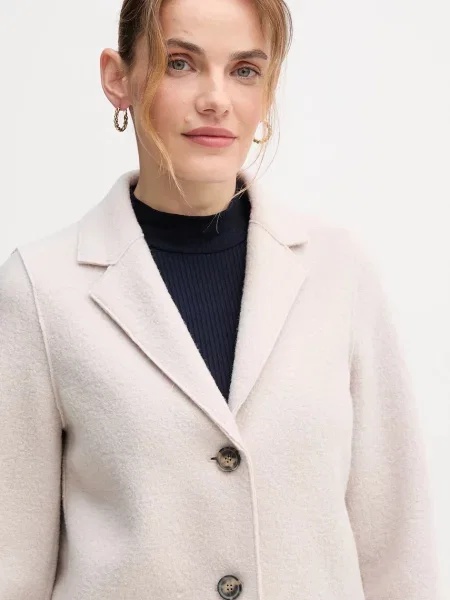 Вовняне пальто OUI бежевий