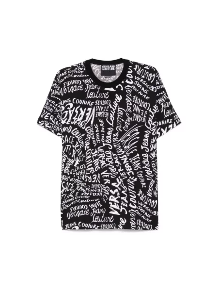 Koszulka Versace Jeans Couture z logo czarna