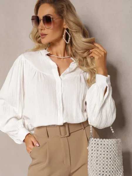 Cămașă Cu Și Mâneci Lungi Werica albă