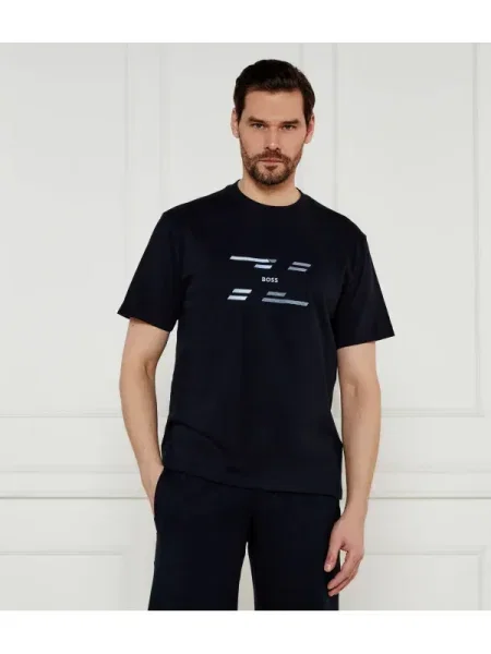 BOSS GREEN Tricou Tee Tape HJ verde