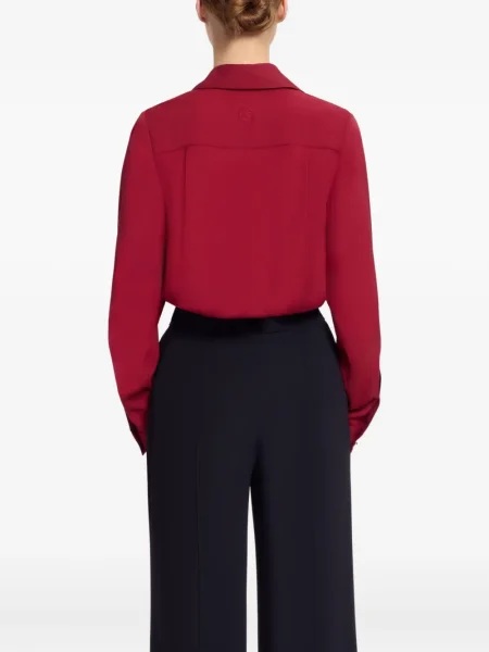 Cămașă Elie Saab de mătase roșu