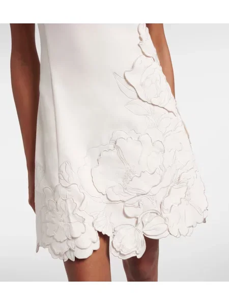 Rochie florală Leo Lin cu model floral alb