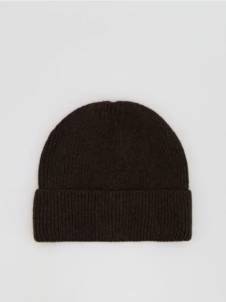 Шерстяная шапка Reserved коричневая