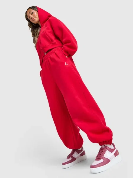 Jordan Spodnie W Brooklyn Fleece Jogger czerwone