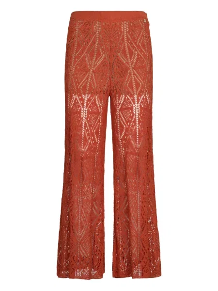 Плетене на една кука панталон Liu Jo оранжево