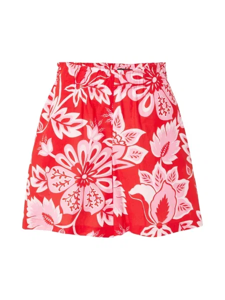 OUI Nohavice svetloružová / červená biela