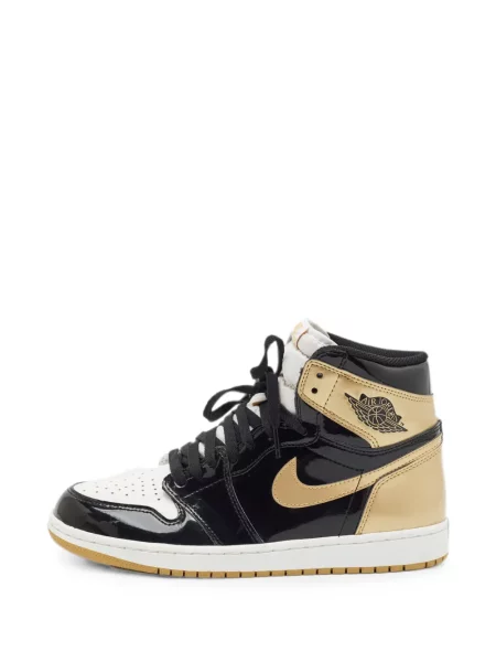Sneakerși Jordan Air Jordan 1 din piele retro negru
