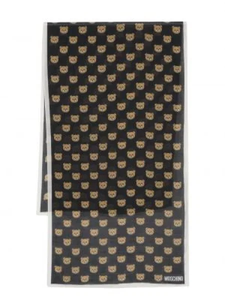 Ursuleț de pluș fular Moschino negru