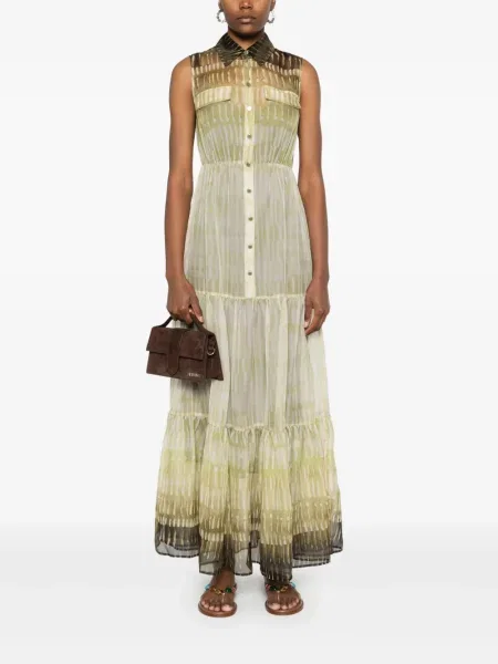 Rochie maxi Liu Jo din crep verde
