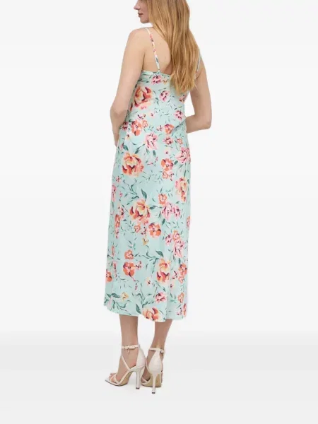 Rochie midi Guess cu model floral cu imagine albastru