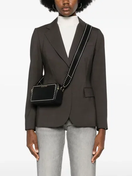 Kožená kožená taška Michael Michael Kors hnědá