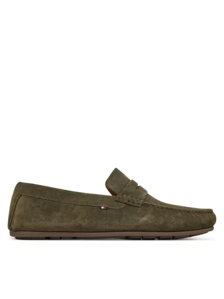 Tommy Hilfiger Мокасини Casual Hilfiger Suede Driver зелен