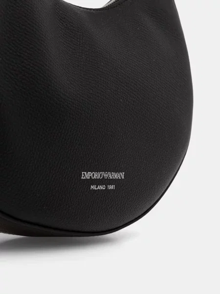 Кожаная сумка хобо Emporio Armani