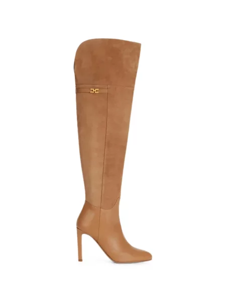 Botine Elisabetta Franchi din piele de căprioară maro
