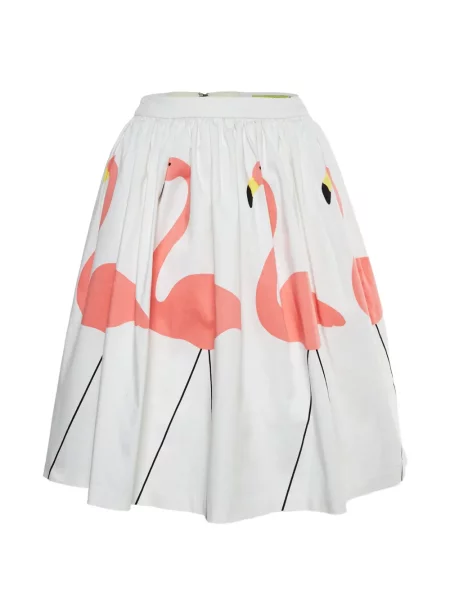 Fusta mini Alice + Olivia cu imagine evazată alb